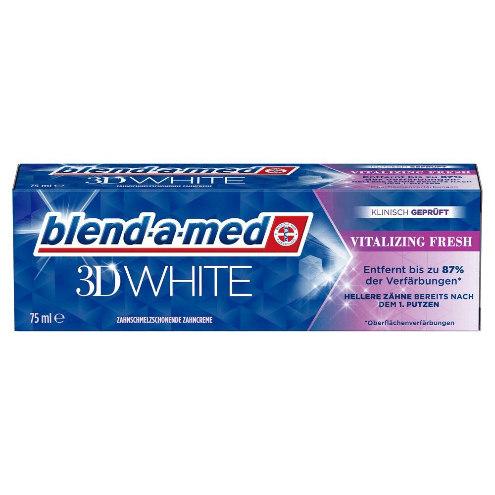 Bild: blend-a-med 3D White Vitalizing Fresh Zahnschmelzschonende Zahncreme 