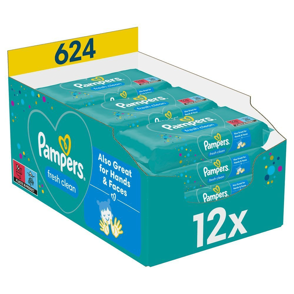 Bild: Pampers Fresh Clean Feuchttücher 12x52 