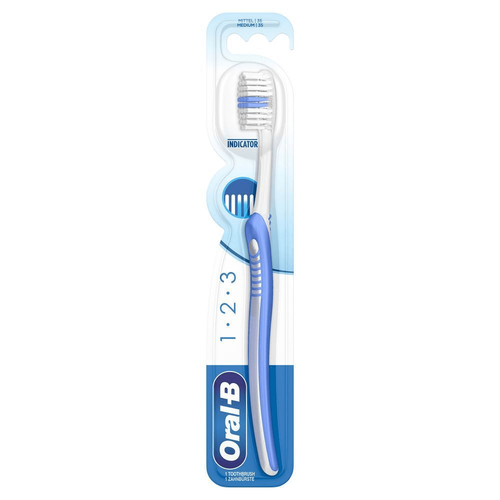 Bild: Oral-B 1-2-3 Indicator Zahnbürste Mittel 