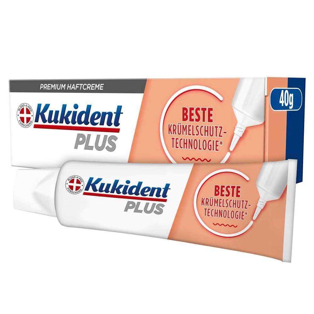 Bild: Kukident Plus Beste Krümelschutz-Technologie Premium Haftcreme 