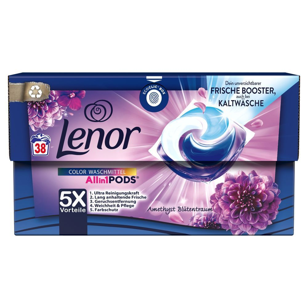 Bild: Lenor Waschmittel All-in-1 PODS® Amethyst Blütentraum 