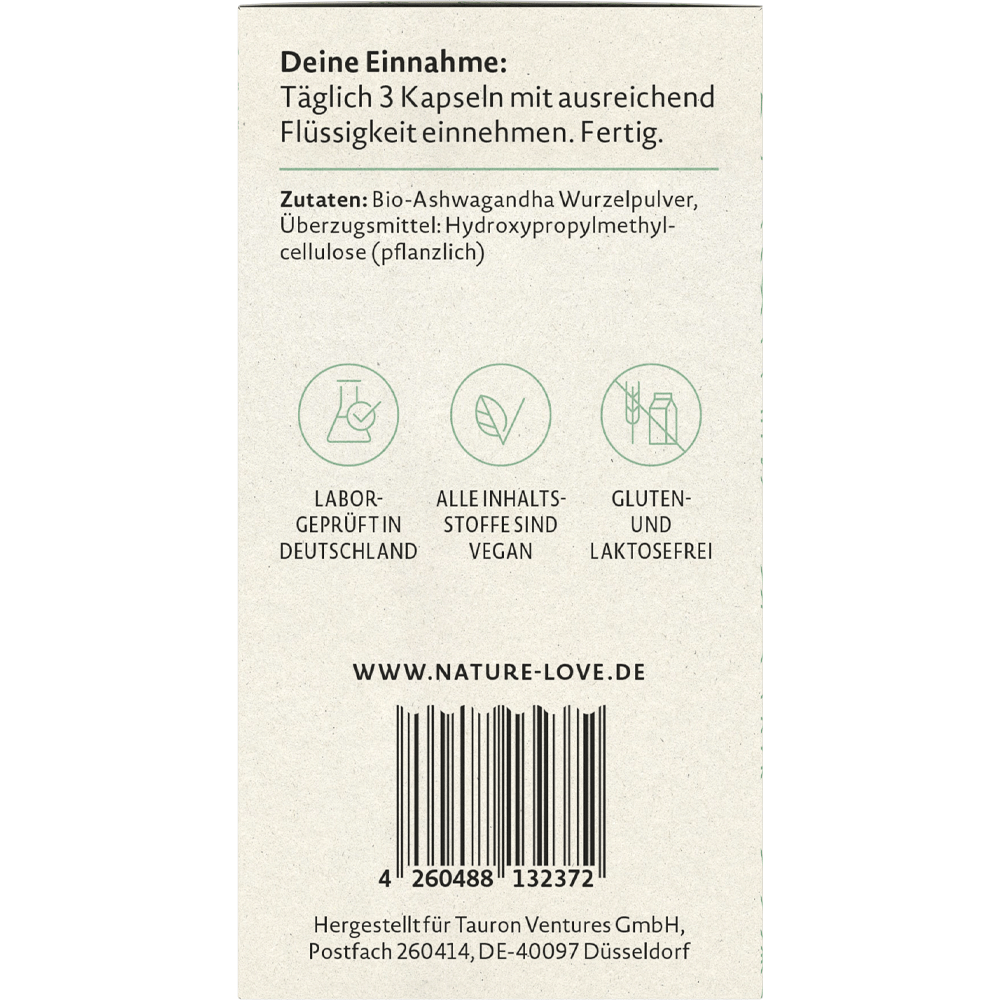 Bild: NATURE LOVE Bio Ashwagandha