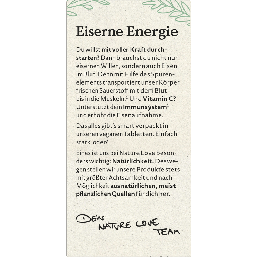 Bild: NATURE LOVE Eisen & Vitamin C