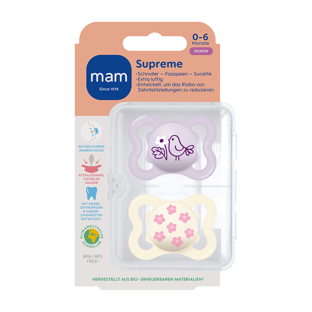Bild: MAM Supreme Silikon Schnuller 0-6 Monate