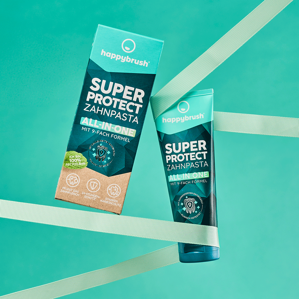 Bild: happybrush Zahnpasta All in One Super Protect