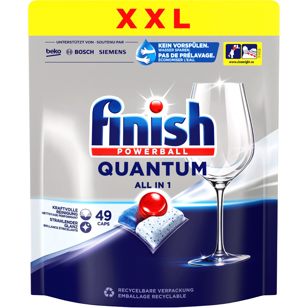 Bild: finish Powerball Quantum All in 1 Geschirrspültabs