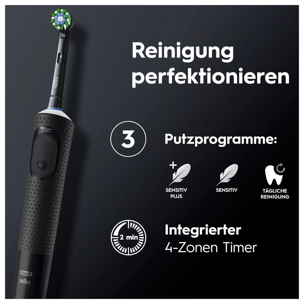 Bild: Oral-B Vitality Pro Elektrische Zahnbürste, Schwarz 