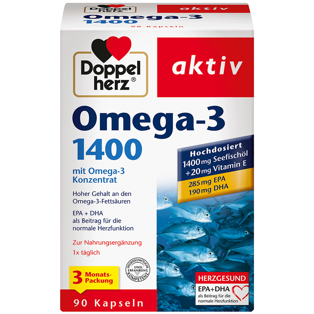 Bild: DOPPELHERZ Omega 3-1400 Großpackung