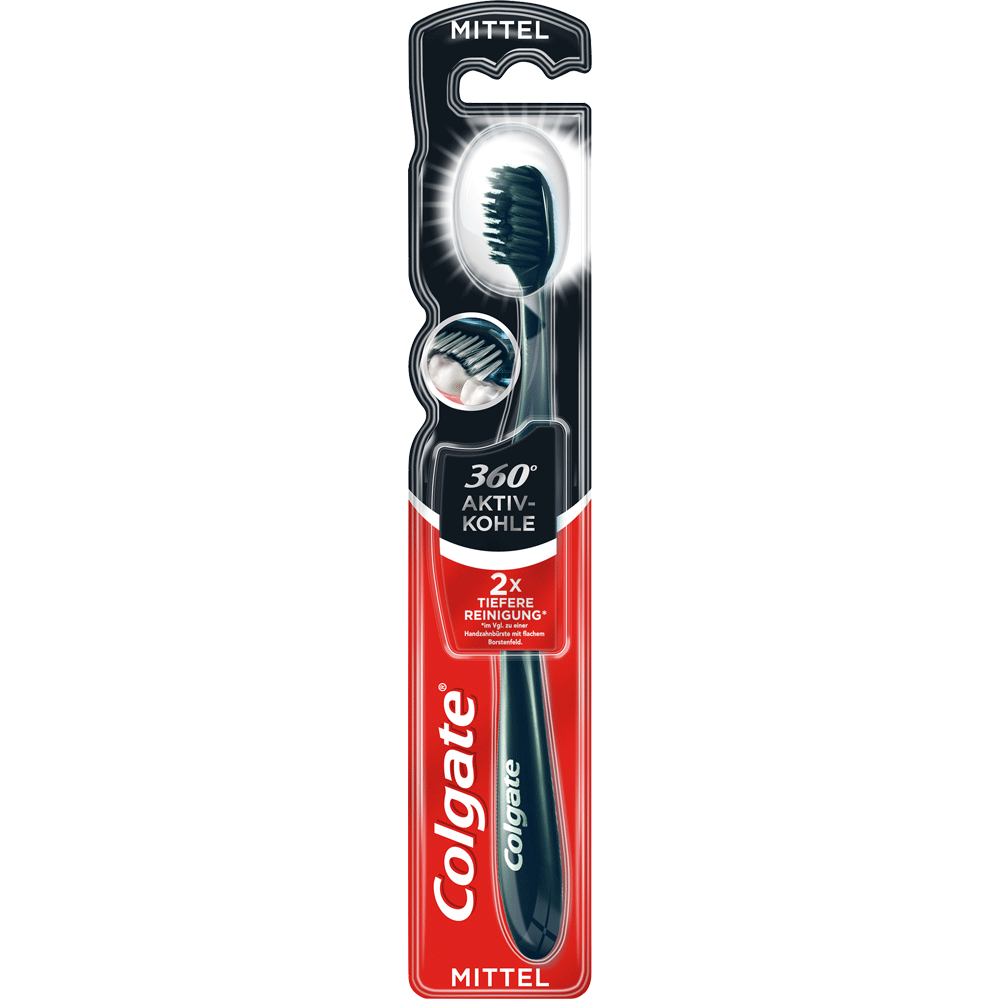 Bild: Colgate 360° Aktiv Kohle Zahnbürste