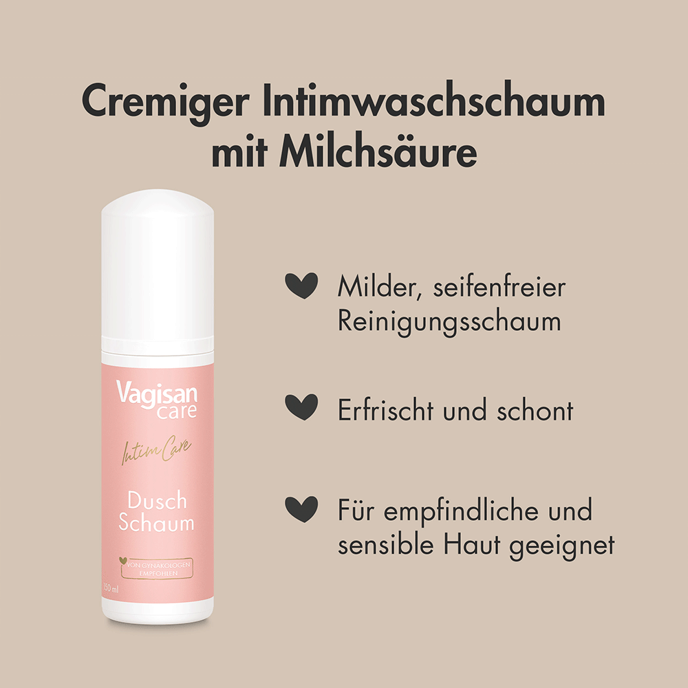 Bild: Vagisan care Intim Care Dusch Schaum Sensitiv