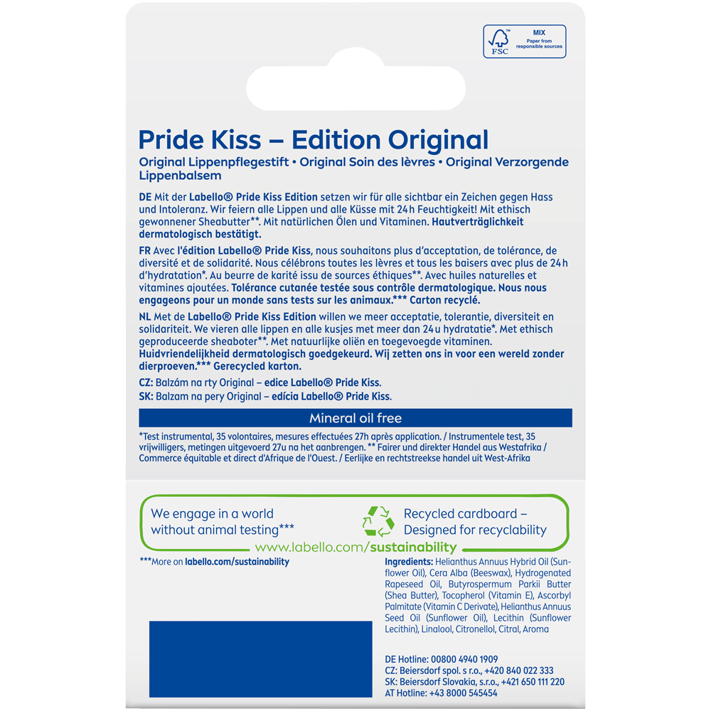 Bild: labello Lippenpflegestift Pride Edition