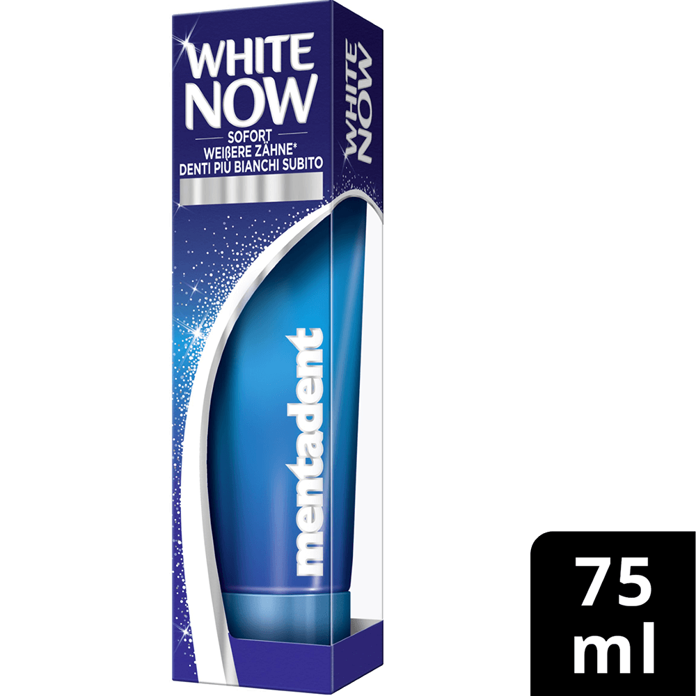Bild: mentadent White Now Zahncreme