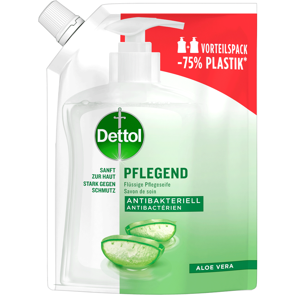 Bild: Dettol Handseife Nachfüllbeutel Aloe Vera
