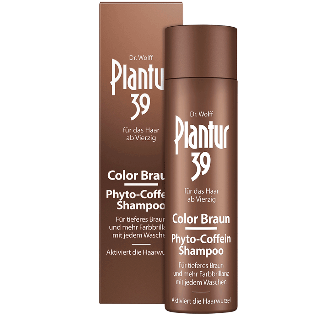 Bild: Plantur 39 Phyto-Coffein Shampoo Color Braun