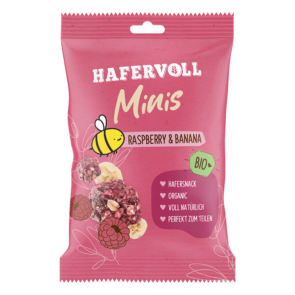 Bild: HAFERVOLL Minis Raspberry and Banana