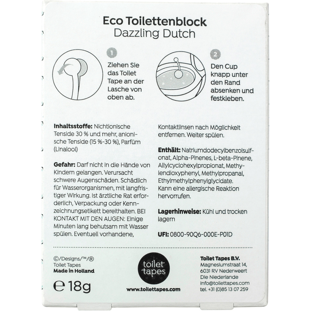 Bild: Toilet Tapes ECO Toilettenblock Dazzling Dutch