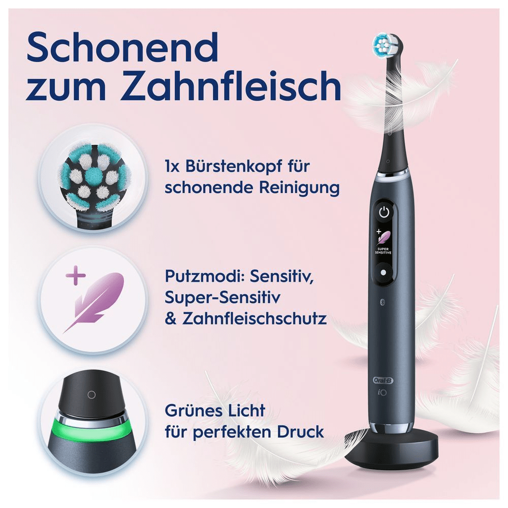 Bild: Oral-B iO Series 9 Duo Elektrische Zahnbürste, Black Onyx/Rose Quartz