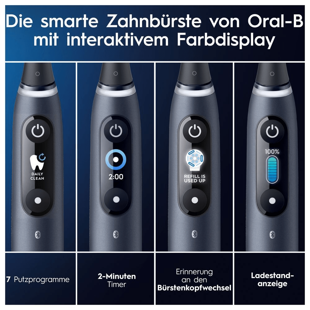 Bild: Oral-B iO Series 9 Duo Elektrische Zahnbürste, Black Onyx/Rose Quartz