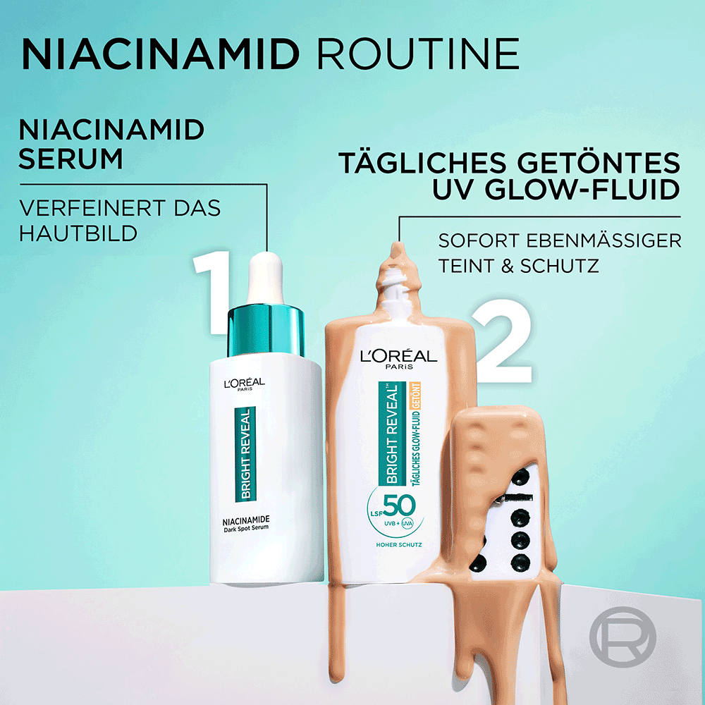 Bild: L'ORÉAL PARIS Bright Reveal Tägliches Glow-Fluid Getönt Mittel LSF 50