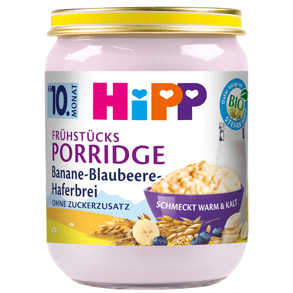 Bild: HiPP Frühstücks-Porridge Banane Blaubeere Haferbrei