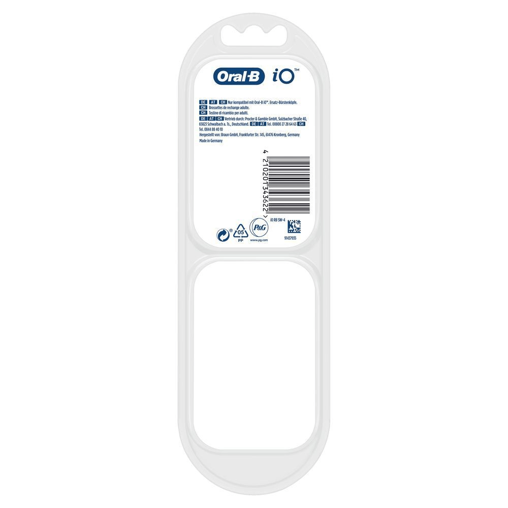 Bild: Oral-B iO Sanfte Reinigung Aufsteckbürsten, Weiß