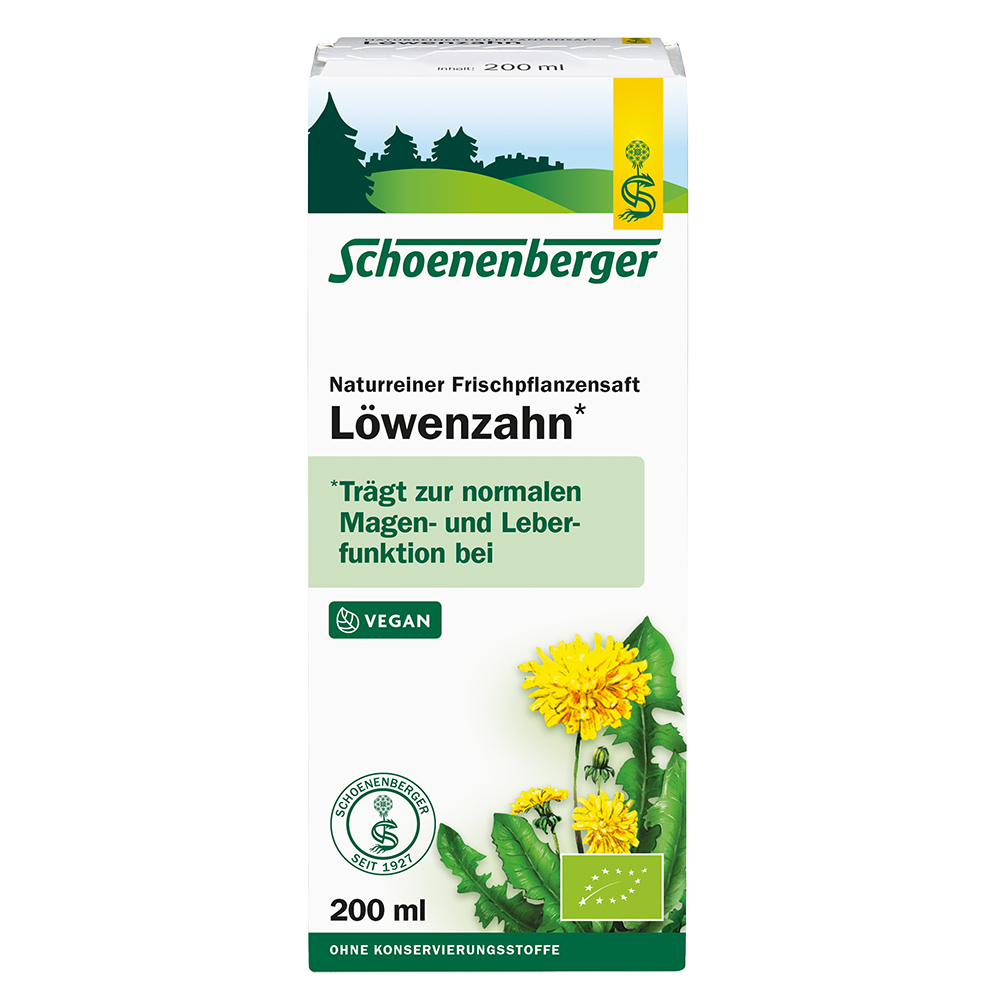 Bild: Schoenenberger Naturreiner Frischpflanzensaft Löwenzahn