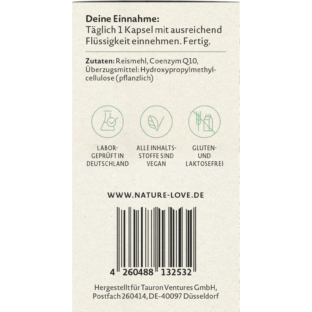 Bild: NATURE LOVE Coenzym Q10