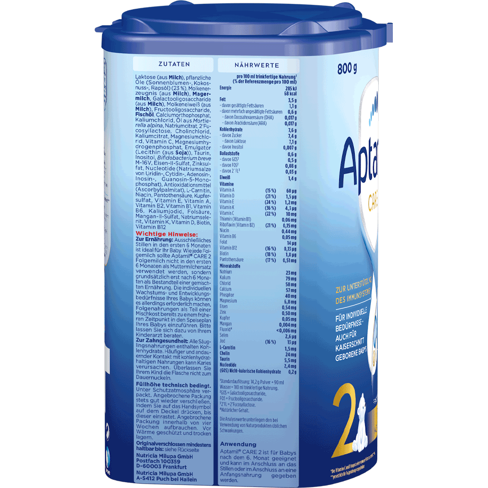 Bild: Aptamil 2 Care, Folgemilch